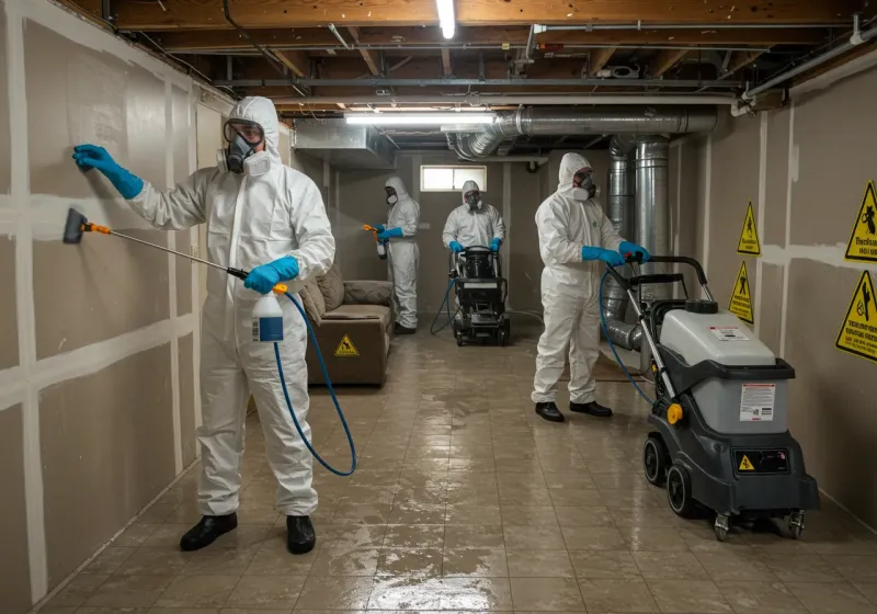 Basement Moisture Removal and Structural Drying process in Tea, SD